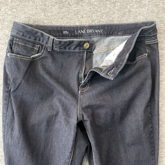 LANE BRYANT Jeans Womens 18 Dark Wash Mid Rise Stretch Boot Cut EUC Regular - Picture 4 of 15